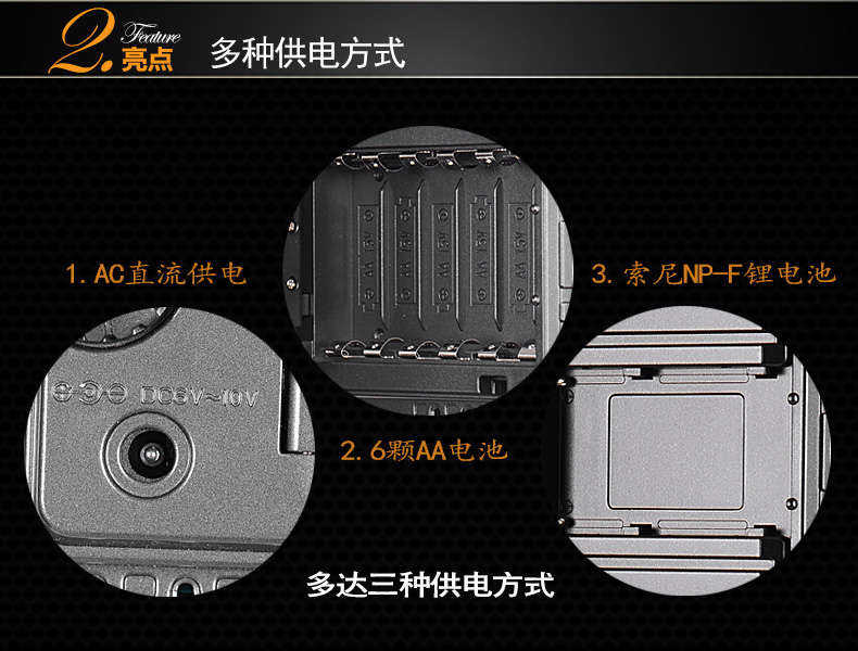 Tolifo圖立方PT-C-160S魅影LED機頂補光燈單調光